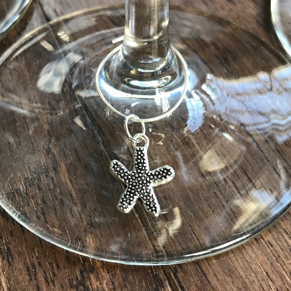Beach themed wine glass charms- 4pc set - Picture 3 of 7